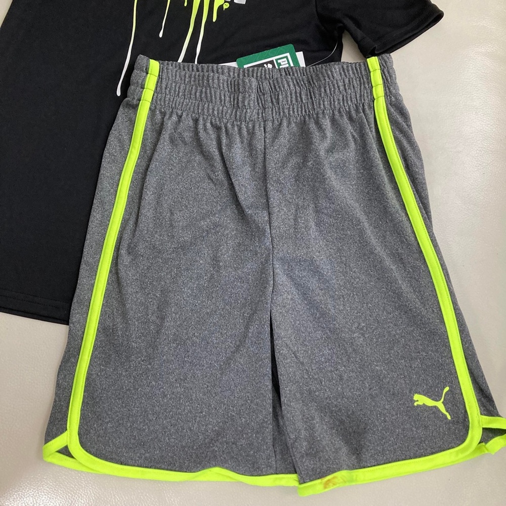 PUMA Big Boy Tee And Shorts Set 4064 - Picture 3 of 8